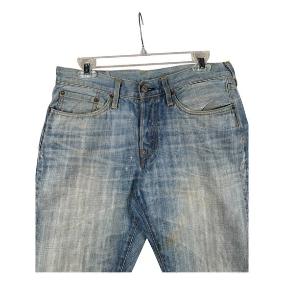 Vintage Evisu Distressed Raw Hem Denim Shorts 32 - Picture 2 of 7